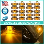 For Truck Trailer Rv 20 Led Clearance Side Marker Light Lamp Bright Yellow Amber. Fixed Price $20.99.