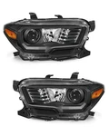 Adcarlights 2016-2023 Toyota Tacoma Headlight Assembly, Black Housing. Fixed Price $174.66.