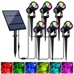 T-sunus Rgb Solar Spot Lights Christmas Outdoor 6-IN-1, Multicolor. Fixed Price $69.71.