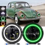 Green Halo 7" Led Headlights Hi/lo Fit Vw Beetle Bug 1967-79 Super 71-79. Fixed Price $46.64.