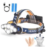 Elmchee Rechargeable HEADLAMP,18000 Lumen Bright Led 16 Modes Blue. Fixed Price $29.91.