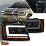 For 07-14 Tahoe/suburban Led Sequential Signal Projector Headlight Tinted/amber. Fixed Price $249.89.