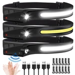Eguku Rechargeable, 3PACK Led Headlamps 1200LUMENS Cob. Fixed Price $48.45.