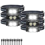 Bud 6PACK Headlamp Rechargeable, 5000L Super Bright Light Led. Fixed Price $62.47.