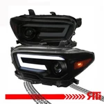 For 16-22 Toyota Tacoma Smoked Projector Headlights Sequential Turn W/c Led Drl. Fixed Price $328.00.
