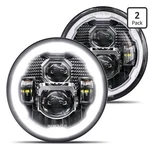 Hwstar X7 7" Round Led Headlights 6500K Dot Approved IP67 For Jeep Wrangler Jk. Fixed Price $75.00.