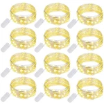 12-PACK 20 Led Fairy String Lights Battery Operated Waterproof Us. Fixed Price $11.31.