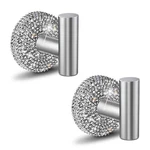 2 Pack Shine Bathroom Towel Hooks Wall Mount Glitter Sparkle Silver Tow.... Fixed Price $23.30.