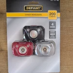 Defiant Headlamp 3-PACK 200 Lumens With 4 Light Modes New In Package. Fixed Price $6.00.