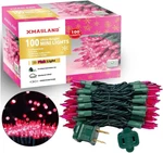 Xmasland Ultra-bright Connectable Pink Christmas Light Set 100 Count 19.6 Feet. Fixed Price $20.99.