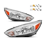 Headlights Assembly Compatible With 2015-2018 Ford Focus Halogen Headlamp,chr.... Fixed Price $168.77.