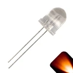 20 X 10MM Amber Orange Water Clear Ultra Bright Round Top Leds Light Car. Fixed Price $11.40.