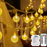 Minetom Crystal Globe String Lights Battery Operated - 17 Ft 30 Led Fairy. Fixed Price $11.99.