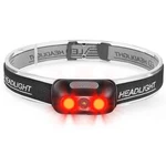 Geekhigh 500 Lumen Rechargeable Headlamp, 1 Pack Red Headlight-black,. Fixed Price $14.02.