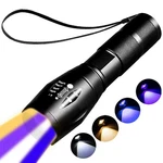 Yzyoe Rechargeable Multi Function Flashlights 4 Color Lights, Black Uv .... Fixed Price $18.78.