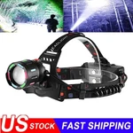 990000LM Led Rechargeable Tactical Headlight Zoom Torch Flashlight Camping. Fixed Price $18.59.