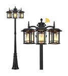 Vianis Outdoor Lamp Post Light Triple-head, Dusk To Dawn Waterproof Street .... Fixed Price $217.46.