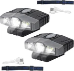 2 Pieces Led Clip On Cap Lights, Hat Flashlight Headlamp Brim Rechargeable. Fixed Price $26.90.