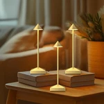 3 Pack Gold Small Cordless Table Lamps Rechargeable, Battery Operated Mini La.... Fixed Price $59.75.