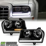 For 2005-2010 Chrysler 300 Black Halogen Led Tube W/signal Headlights Headlamps. Fixed Price $162.99.