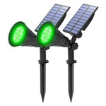 T-sunus Green Solar Spotlights Outdoor For Trees, Adjustable Led Upligh.... Fixed Price $46.07.