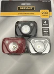 Defiant Led Headlight 3-PACK 200 Lumen Elastic Headband Flashlight. Fixed Price $16.00.