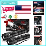 High Lumens Tactical Flashlight Set - Waterproof, Adjustable & Impact Resistant. Fixed Price $17.99.