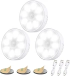 Upgraded Motion Sensor Light, 8 Leds, 3 Pack Rechargeable, 120 Detection, Mode. Fixed Price $15.50.