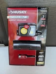 Husky 1000 Lumens Dual Power Compact Rechargeable Headlamp 91308. Fixed Price $20.00.