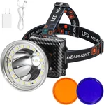 Rechargeable Led Headlamp With Flood And Spot Beam Power Display 5 Lighting Mode. Fixed Price $52.98.