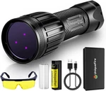 Uniquefire 1408 Black Uv 365NM Flashlight For Pet Urine Finding & Mineral. Fixed Price $47.99.