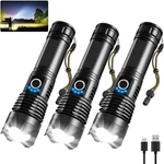 3PACK Rechargeable Flashlights High Lumens, Super Bright Flashlight, 5MODES L.... Fixed Price $21.61.