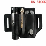 Portable Belt Pouch Leather Edc Tool Kit Bag Flashlight Pen Knife. Fixed Price $14.21.