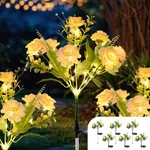 Topvelo 6 Pack Solar Garden Lights Outdoor, 42" Tall Leds Hibiscus Flow. Fixed Price $69.52.
