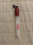 Supreme Red White Led Clip On Handheld Keychain Flashlight Portable Stick. Fixed Price $15.00.