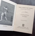 1926 The Game Thing, By Ex Australia Captain M.a. Noble, 1ST Ed, Vgc. Fixed Price $12.66.