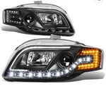 For 05-08 Audi A4/S4 Led Drl+turn Signal Projector Headlight/lamp Black Housing. Fixed Price $125.00.