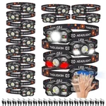 Kunhe 20 Pack Led Rechargeable Headlamp Flashlight Headlight Motion Sensor 10. Fixed Price $123.54.
