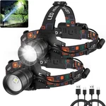 Rechargeable Led Headlamp 2 Pack Super Bright 3 Modes IPX6 Waterproof Camping. Fixed Price $74.30.