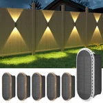Ellasay Solar Fence Lights OUTDOOR,6-PACK Powered Wall Up And Do.... Fixed Price $54.96.