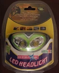 Led Hands Free Headlamp Headlight Flashlight With Flashing Red Emergency Lights. Fixed Price $9.99.