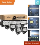 Nilight 126W Combo Led Bar With 4 18W Spot Pods For Maximum Visibility. Fixed Price $90.99.