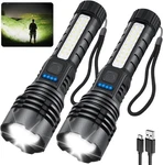 Zioeyiue Rechargeable Flashlights High Lumens, 7MODE Super Bright Pow. Fixed Price $28.75.