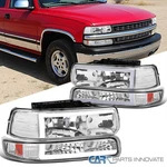 Fits 1999-2002 Chevy Silverado Tahoe Led Tube Headlights+bumper Signal. Fixed Price $95.95.