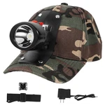 High Lumen Led Mining Headlamp With Hat Waterproof Rechargeable Hiking Headlight. Fixed Price $59.98.