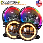For Hummer H2 H3T 05-10 7" Inch Halo Led Headlight DRL&4" Fog Lights Combo Kit. Fixed Price $109.99.