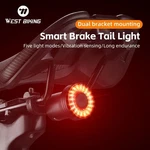 West Biking Smart Bike Tail Light Type-c Rechargeable Waterproof Mtb Rear Lamp. Fixed Price $23.50.