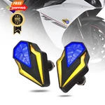 Flush Mount Turn Signals Motorcycle Led Sequential Blinkers 3 Wire Blue&amber. Fixed Price $28.99.