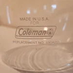 Vintage Coleman Replacement Glass Globe 690A051 White Letter.. Fixed Price $20.00.