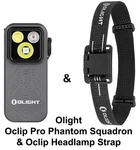 Olight Oclip Pro Phantom Squadron 500 Lumens Flashlight & Headlamp Strap. Fixed Price $43.18.